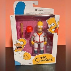 Brand New Jakks Pacific The Simpsons Homer in Baseball Uniform Action Figure